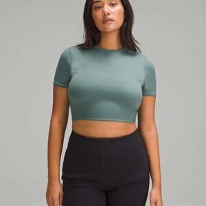 Lululemon Wundermost Ultra-Soft Nulu Crew Neck Cropped T-Shirt